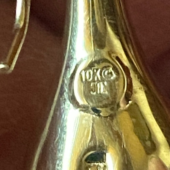 10k Solid Gold Pearl Earrings Israel - Picture 2 of 2